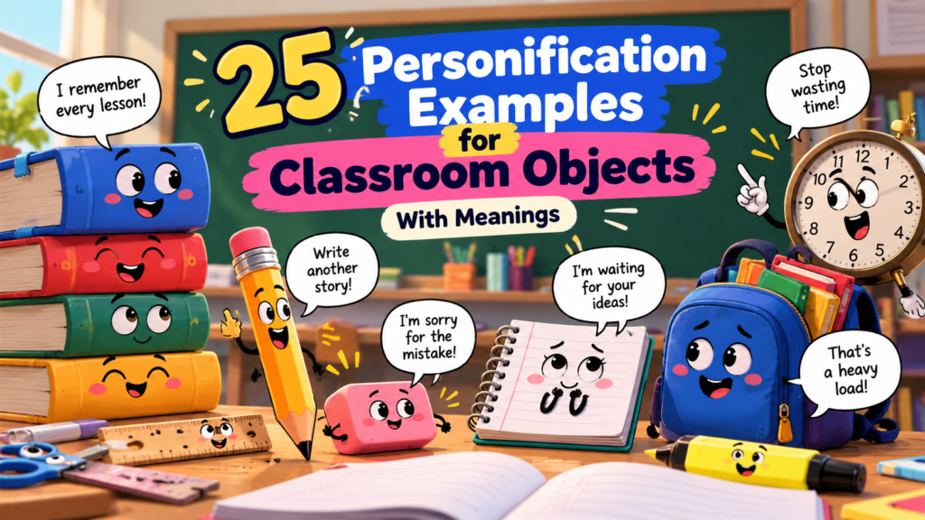 25 Personification Examples for Classroom Objects