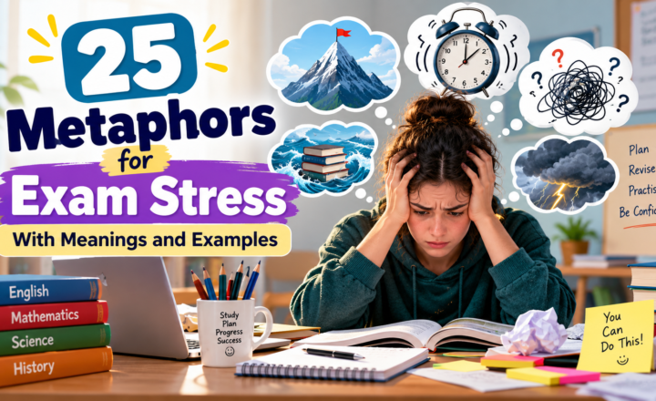 25 metaphors for exam stress with meanings and examples for students