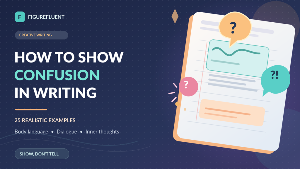 How to show confusion in writing with 25 examples of body language, dialogue and inner thoughts